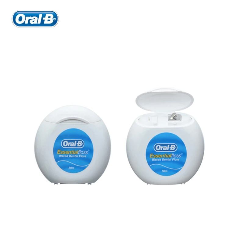 Oral B Essential Dental Flosser Waxed Floss Oral Hygiene Interdental Brush Teeth Stick Tooth Thread Pick Toothpicks 50m X 2 Pcs