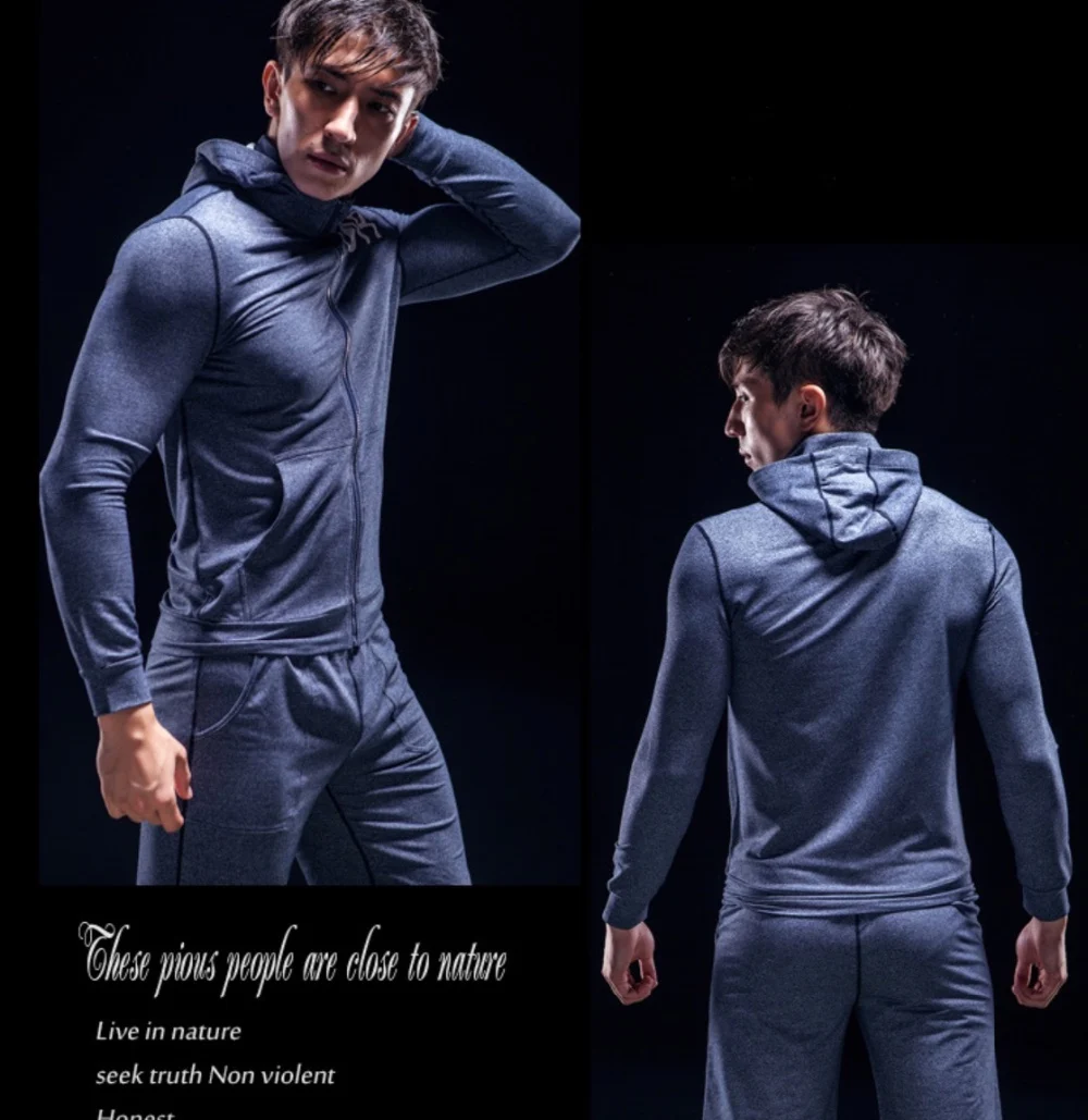 Мужская спортивная куртка SY95032 для бега, быстросохнущая футболка для фитнеса, йоги, бега, толстовки, тренировочный топ