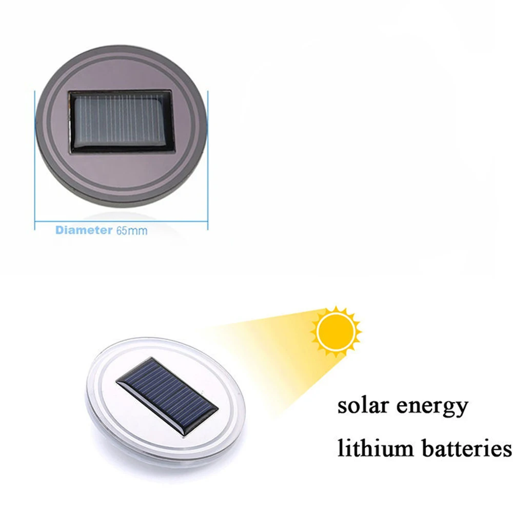 2 шт. Солнечный Кубок держатель Нижняя площадка с светодиодный светильник крышка отделка Атмосфера лампы Универсальный Автомобильный нескользящий водонепроницаемый коврик