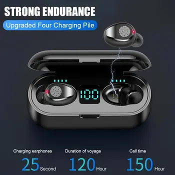 

120 Hours Wireless Headphones Hifi Bluetooth 5.0 Earphones Waterproof IPX7 Siri touch USB Earbuds Power Bank for xiaomi airdots
