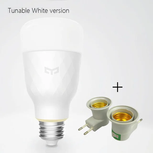 Обновленная версия) умный светодиодный светильник Xiao mi Yeelight, цветной, 800 люменов, 10 Вт, E27, лимонная умная лампа для mi Home App, белая/RGB опция - Цвет: White with EU plug