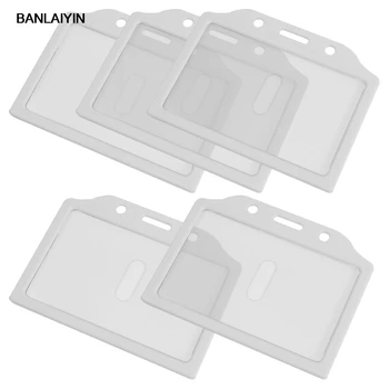 

WholeTide 10* 5x White Clear Plastic Credit Card Holder Case For Students