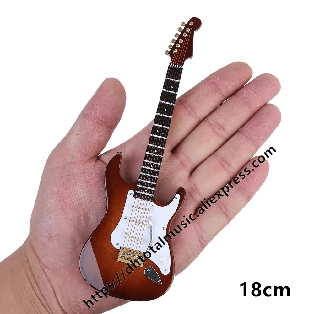Мини электрогитара Миниатюрная Музыкальная модель музыкальный инструмент миниатюрный дисплей Модель гитары и качественный чехол