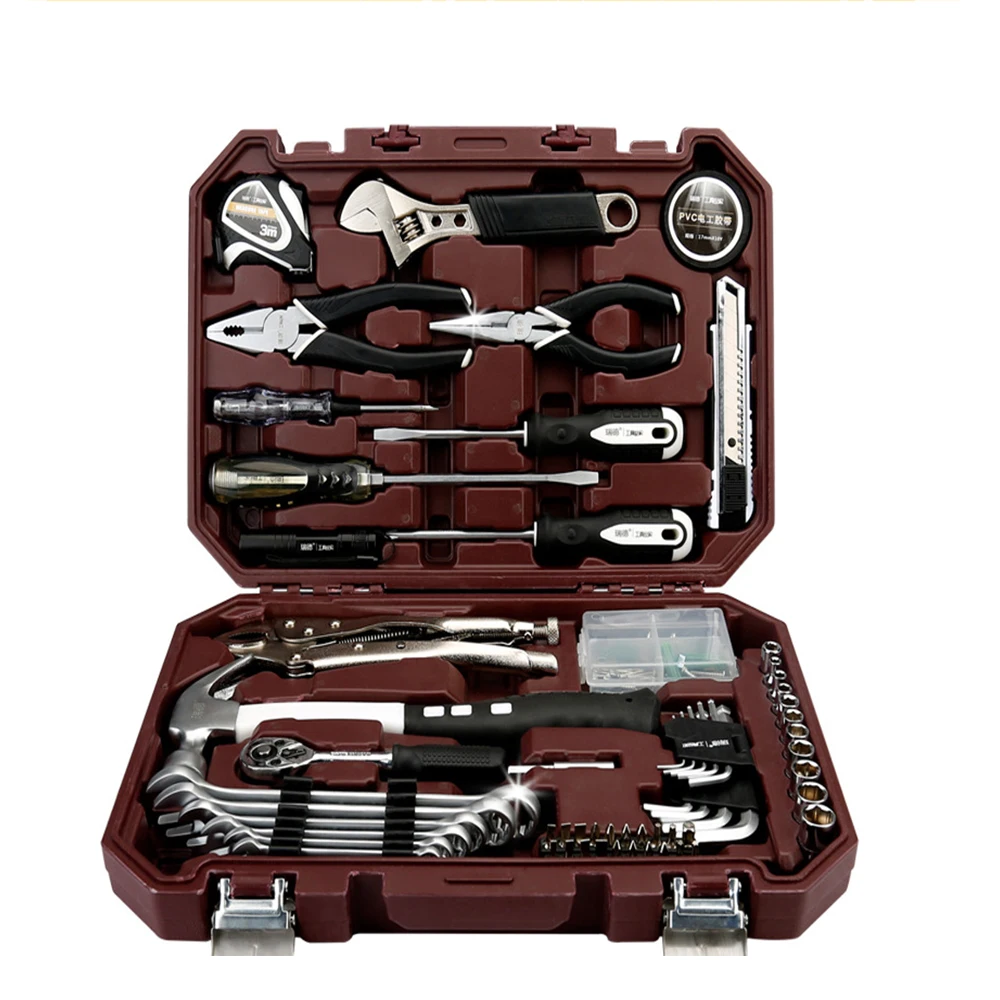 Tool Kit for Home Bicycle Motor Car Repair Tool Set Combination Torque Screwdrivers Ratchet Socket Spanner Mechanics Tool Kits