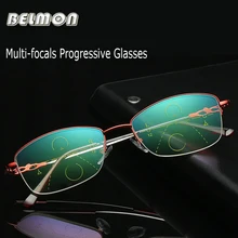 Belmon Мультифокальные Прогрессивные очки для чтения, женские очки для дальнозоркости, диоптрийные очки, женские+ 1,0+ 1,5+ 2,0+ 2,5+ 3,0+ 3,5 RS786