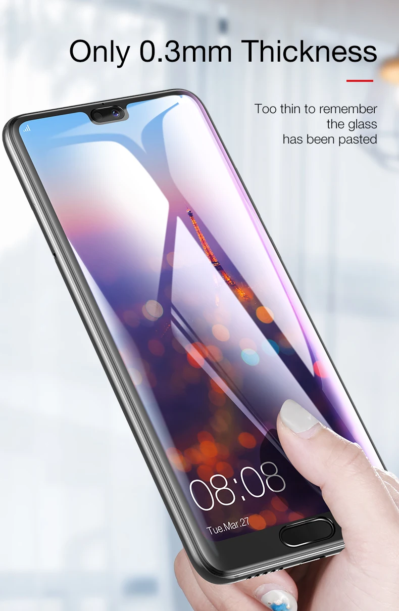 CAFELE полное покрытие из закаленного стекла для huawei P30 P20 Pro Honor 20 Pro защита экрана Ультра тонкое HD прозрачное защитное стекло