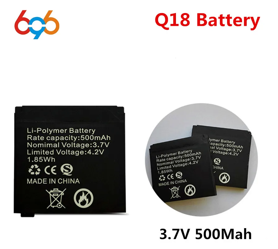 1 шт./лот Замена Батарея для смарт часы Q18 Ёмкость 500 mah Перезаряжаемые литий ионный