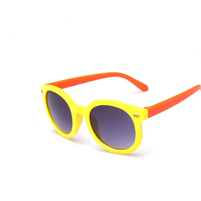 Новые модные детские солнцезащитные очки Круглые ретро очки для мальчиков и девочек классические высококачественные Популярные брендовые дизайнерские солнцезащитные очки UV400