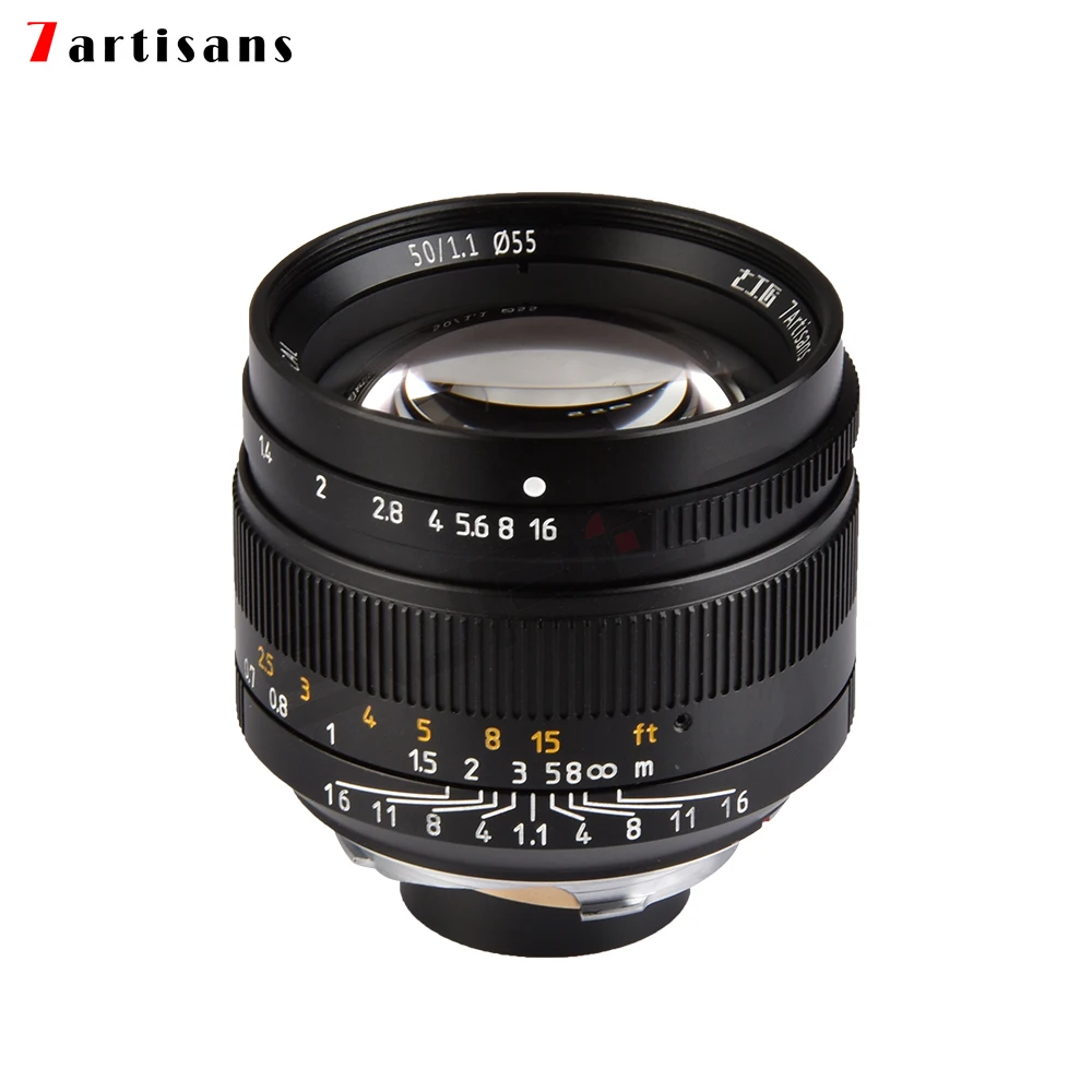 7artisans 50 мм f1.1 Большая диафрагма как prime paraxial M объектив Кабриолет E байонет для