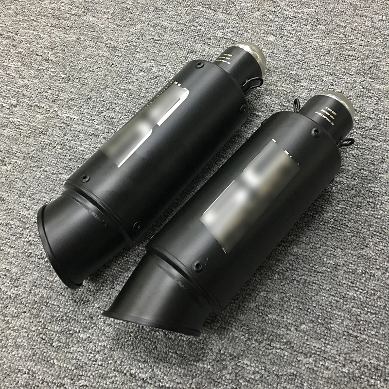 Izquierda derecha Universal 51mm de escape de acero inoxidable tubo de cola No DB asesino con adaptador para motocicleta de la bici de la suciedad modificado escapar Izquierda derecha Universal 51mm de escape de acero inoxidable tubo de cola No DB asesino con adaptador para motocicleta de la bici de la suciedad modificado escapar