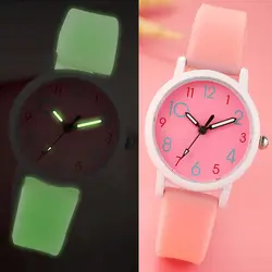 Ультра-тонкие светящиеся Молодежные детские часы для девочек-студентов часы Экспорт горячая Распродажа детские часы милый мальчик сердце