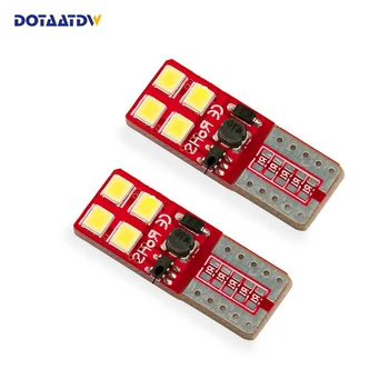 

DOTAATDW 4PCS Super Bright T10 W5W 168 194 Car LED Auto Clearance Door Reading License Plate Lamp Bulb 3030 SMD 12V