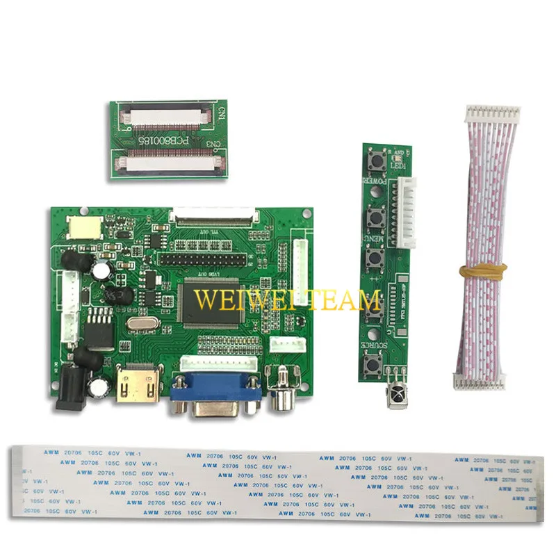 HJ080IA-01E HE080IA-01D экран 8 дюймов ЖК-дисплей для Raspberry pi 3 B+ 1024*768 планшет HDMI VGA AV плата управления драйвером аудио - Цвет: Controller Board