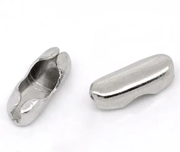 

Free sjipping!!!!!2000pcs Silver Tone Ball Chain Connector Clasps Fit 1.5mm-2mm