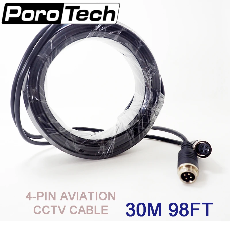 AC 30M 50 шт./лот 4 контактный авиационный CCTV кабель видео для автомобиля cctv камера