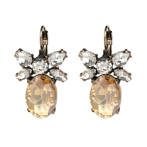 26 Style Simple Colorful Crystal Earrings ethnic wedding jewelry accessories Rhinestone stud earrings for women