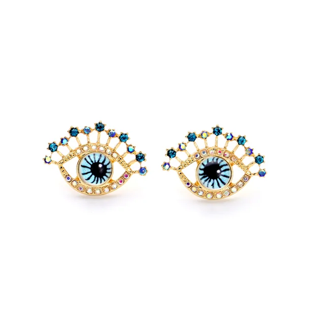 Online Ping India Blue Eye Stud Earrings New Arrival Statement Online Ping India Blue Eye Stud Earrings New Arrival Statement Gold Color Ear Accessories