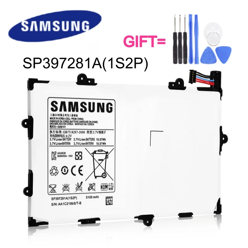 Original Tablet Battery SP397281A For Samsung Galaxy Tab 7.7 i815 P6800