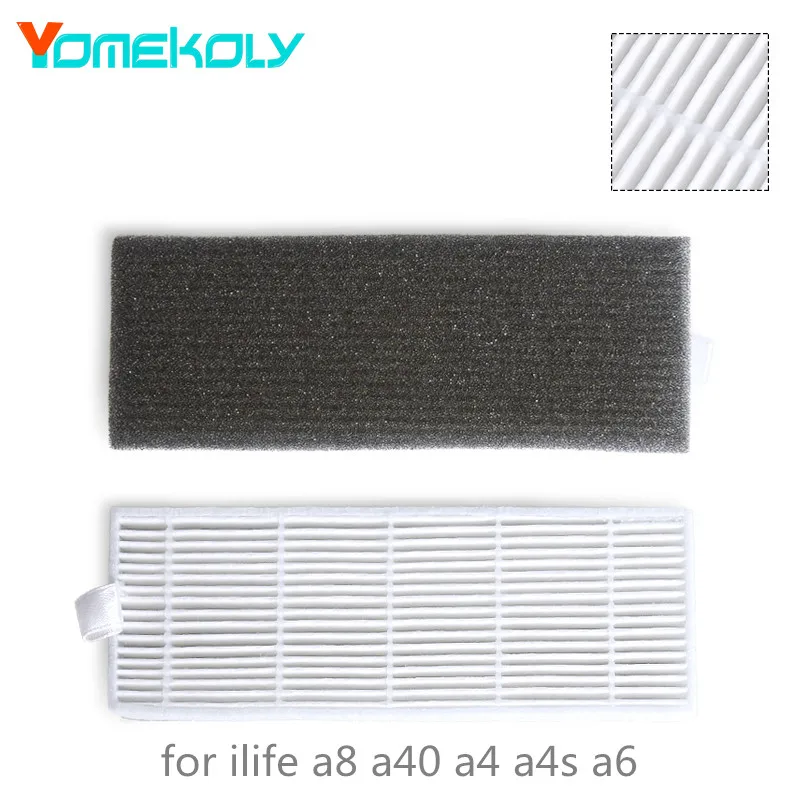 

1 Set HEPA Filter Filters Cotton for ilife A4s A6 A4 A40 A8 DN621 X620 Robot Replacement Filter Vacuum Cleaner Parts
