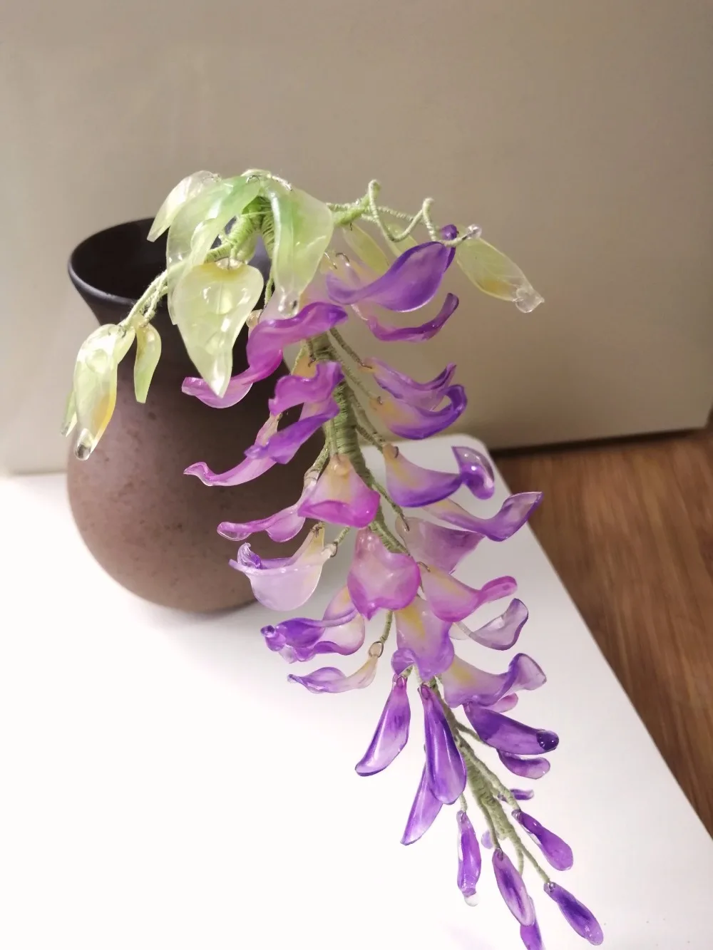 LALAVARA китайские традиционные заколки для волос фиолетовая Вистерия kanzashi Han Fu fairy updo аксессуары для волос