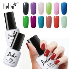 Belen 7 мл УФ светодиодный Гель-лак для ногтей счастливый Чистый Цвет замочить от верниш Полупостоянный лак Гель-лак Эмаль основа Топ