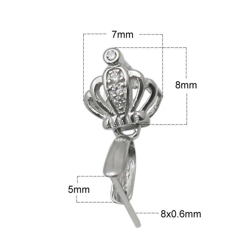 Beadsnice серебряные 925 винтажные соединители для подвески зажимы застежка