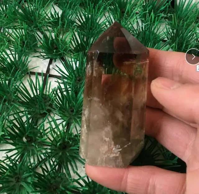 Natural fine Citrine pyramid gemstone art decoration