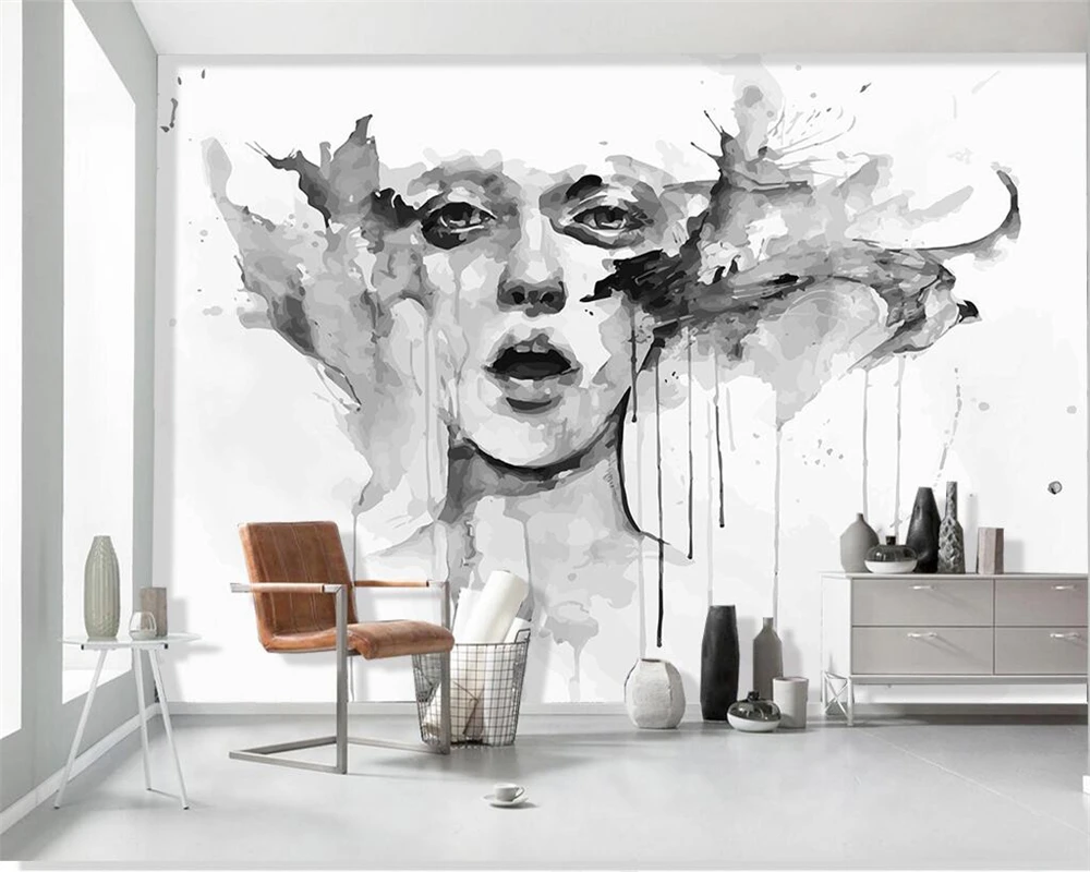 Beibehang Nach 3D tapete handgemalte Nordic kreative graffiti schöne ... Beibehang Nach 3D tapete handgemalte Nordic kreative graffiti schöne ...