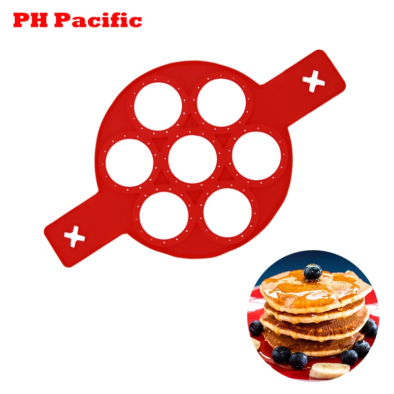 

1Pc Pancake Silicone Mold Circular Fried Egg Molds Nonstick Flip Pancake Maker Omelette Egg Forms Rings Mold Kitchen Tools