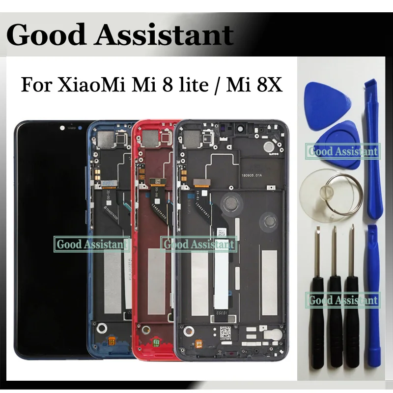 

Black/Blue/Red 6.26 inch For XiaoMi Mi 8 lite mi 8 Youth mi8x mi 8x LCD Display Touch Screen Digitizer Assembly With Frame Tools
