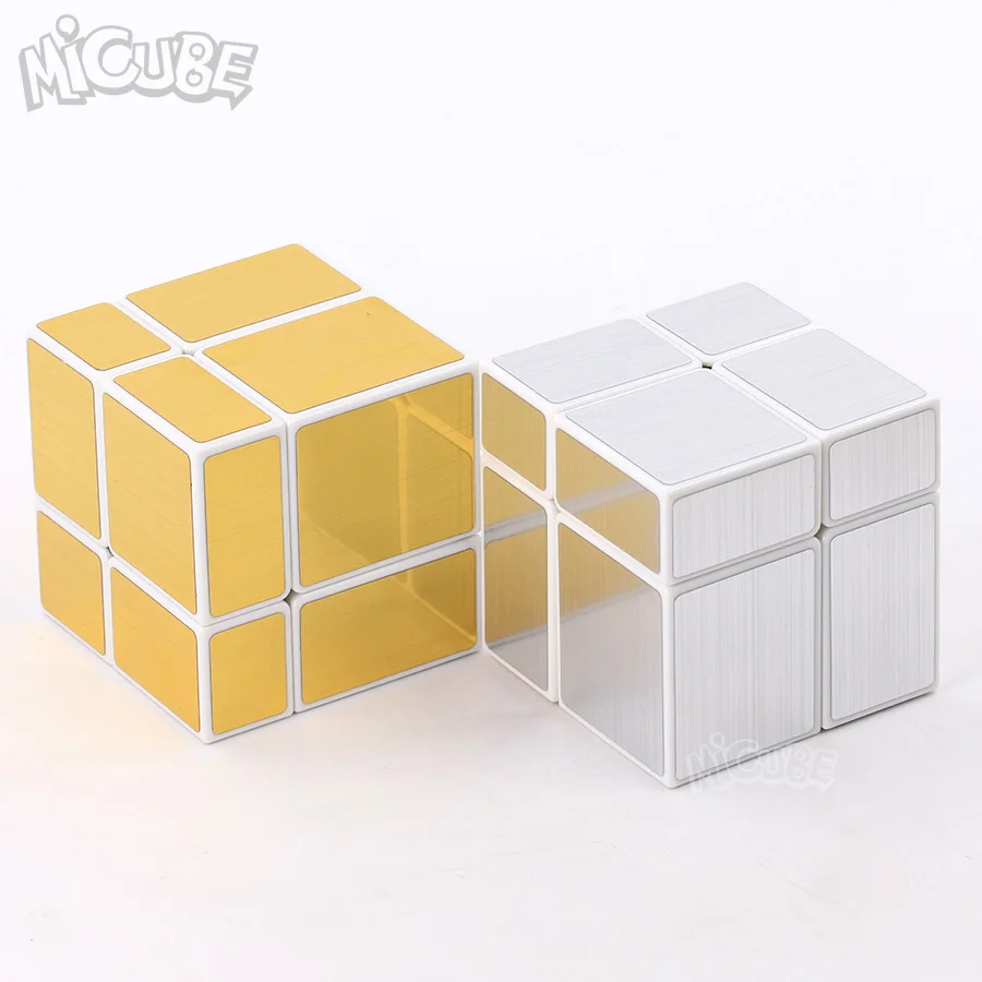 Micube ShengShou 2x2x2 зеркала Cube блоки Серебряные; золотые литые покрытием блестящие Magic Cube головоломки мозг IQ развивающие игрушки