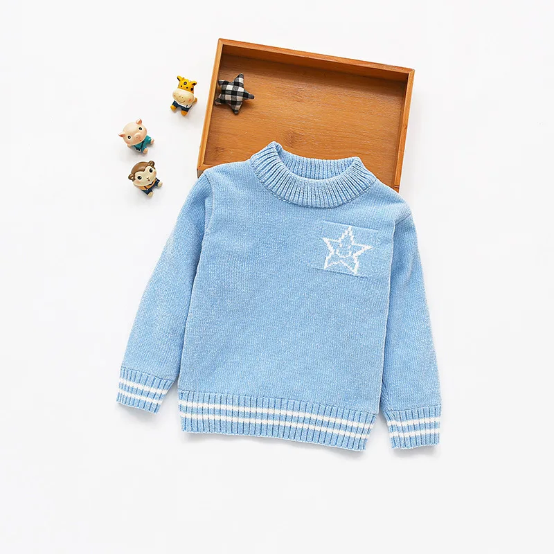 Свитера для маленьких девочек; зимние Утепленные свитера для девочек; Новая трикотажная одежда для больших мальчиков; пуловер; свитер для мальчиков; Осенняя детская одежда; CL035 - Цвет: 6