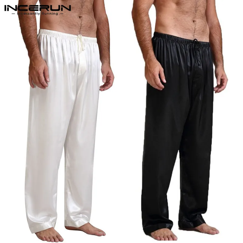 INCERUN Polyester Comfortable Mens Pajamas Pants Lounge Trousers Sleep