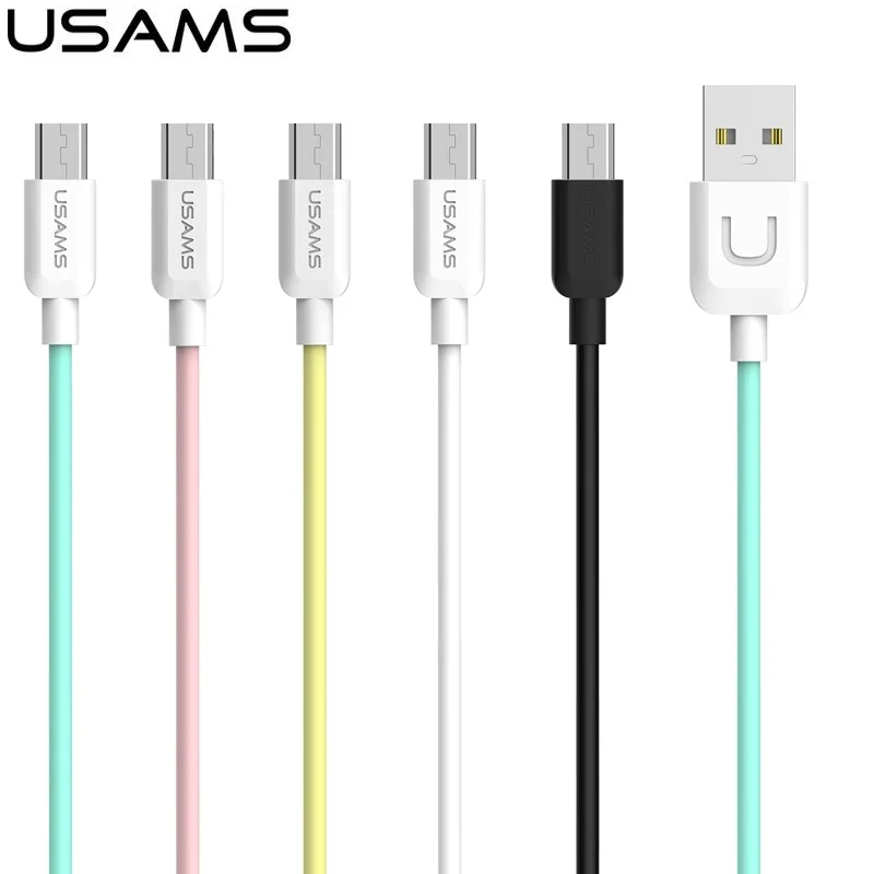 

USAMS Brand U-Turn Series Micro USB Cable Fast Charge Stable Data Transfer For Samsung Xiaomi Universal Micro USB Phone Cables