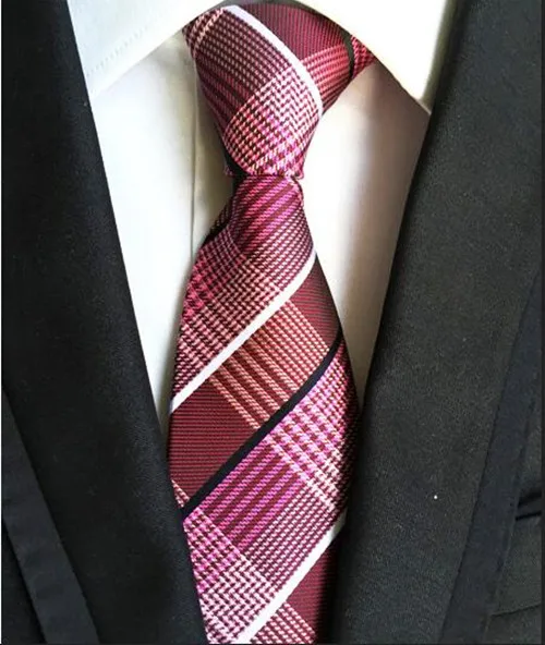 8 см галстуки в клетку Пейсли для мужчин Классические деловые Цветочные жаккардовый шелк роскошный свадебный галстук для жениха зажим для галстука - Цвет: Y94