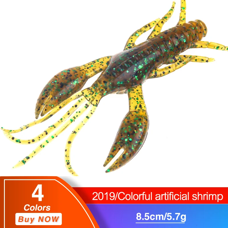 

HAODIAOZHE 6Pcs Shrimp Soft Baits Fishing Lures Shads Wobblers Crankbaits for Carp Fishing Artificial Squid Pesca Tackle YU177