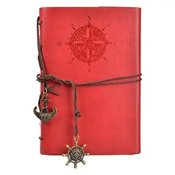 

Red Vintage Classic String PU Leather Blank Notebook Diary Travel Journal Note Book Pirate Notepad