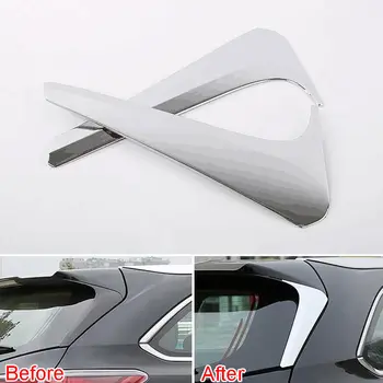 

ABS 2Pcs Car Rear Window Side Triangle Cover Trim Molding Chrome Styling Sticker Fit For Toyota Highlander 2015 Car Styling