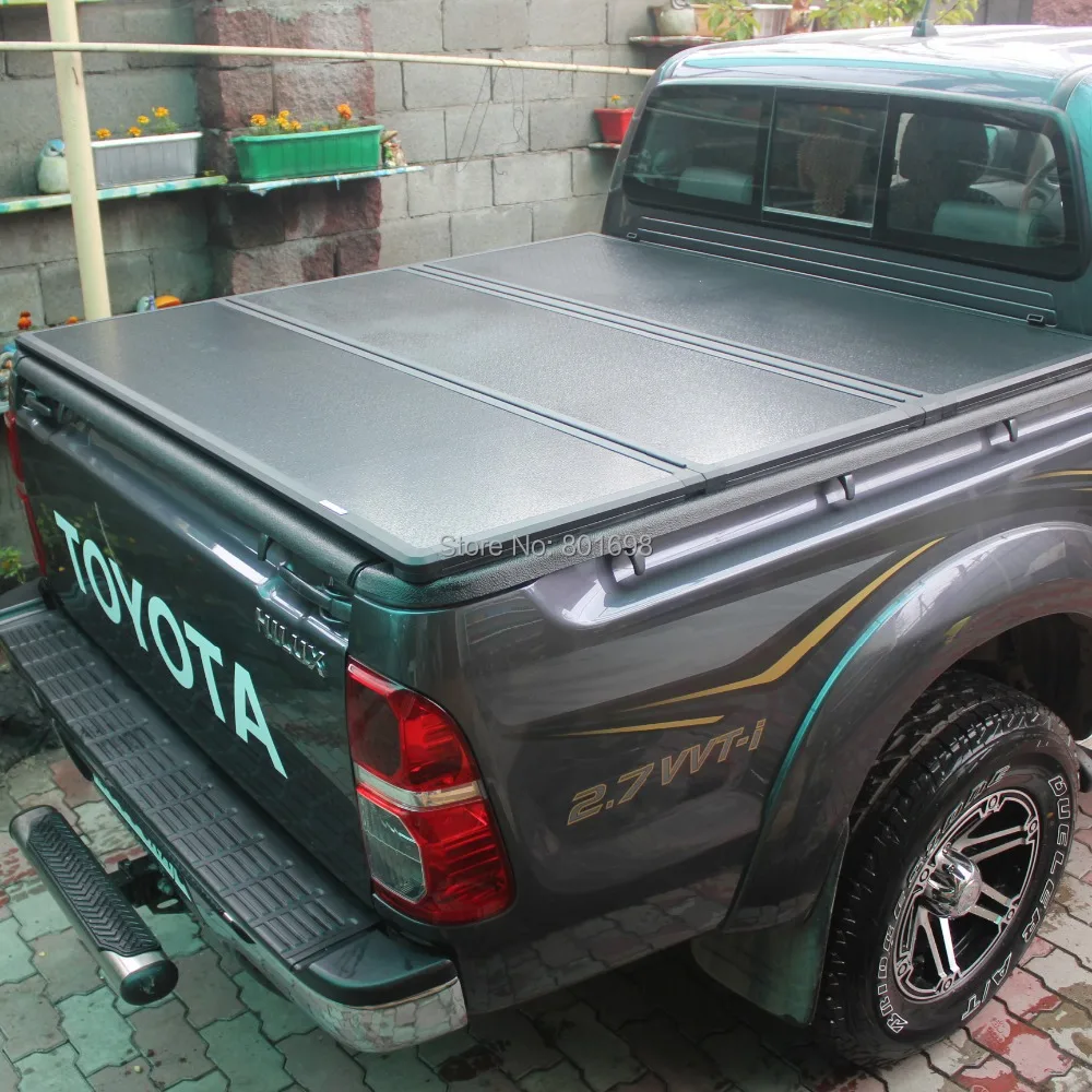 Toyota Hilux Vigo hard Folding cover, Hilux pickup hard cover, Tri Fold