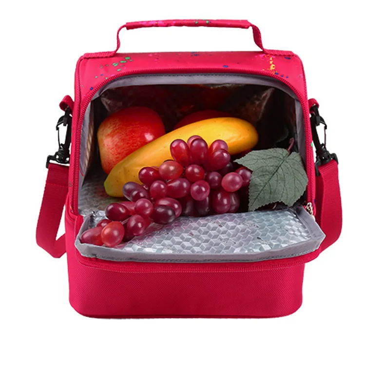KinNet термальная сумка новый стиль осени 2016 двухслойные изолированные Термосумка Красный Оксфорд сумка для обеда большая сумка для обеда