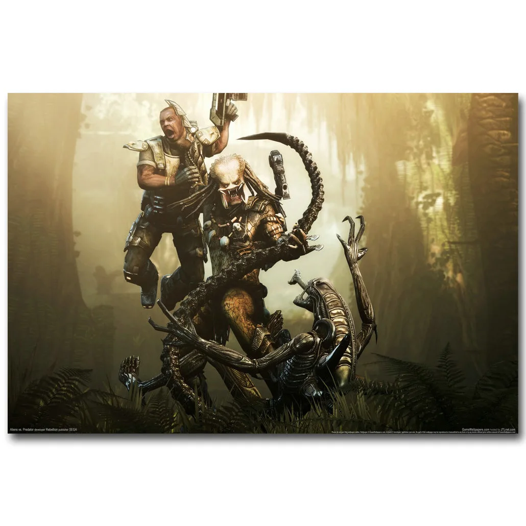 Alien vs Predator 3 художественный шелковый постер с принтом 13x20 24x36 дюймов Классический