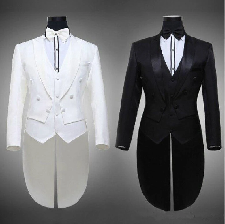 2016 Groom Tuxedos Best Man Groomsmen Tailcoat Wedding Men Suits 2016 Groom Tuxedos Best Man Groomsmen Tailcoat Wedding Men Suits Notch Lapel Performance Suit Black White Jacket Pants Tie Vest In From S Clothing