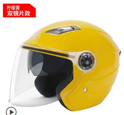 YOHE YH-837A двойной объектив для мужчин и женщин теплый полушлем четыре сезона лето, защита от солнца электрический мотоциклетный шлем