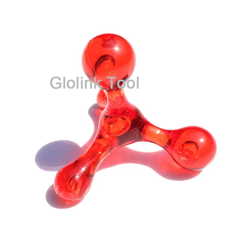 1Pcs Mini Manual Massager Arm Back Leg Head Foot Acupuncture Point Massage Tool Relaxation Eliminate Oedema Fat 4 Color Choose - Цвет: Red