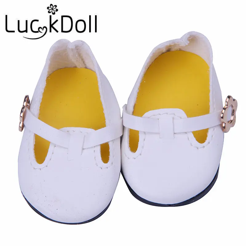 LUCKDOLL/однотонная Симпатичная модная обувь, 18 дюймов, американские и 43 см, Детские аксессуары для кукол, игрушки для девочек, поколение, подарок