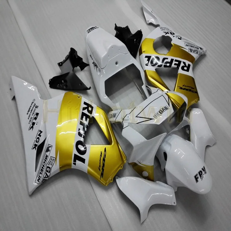 E Капот мотоцикла на заказ для HONDA CBR 954RR 2002-2003 CBR954 RR 02 03 ABS Пластиковые обтекатели+ Botls+ оранжевый желтый кузов M2 - Цвет: E