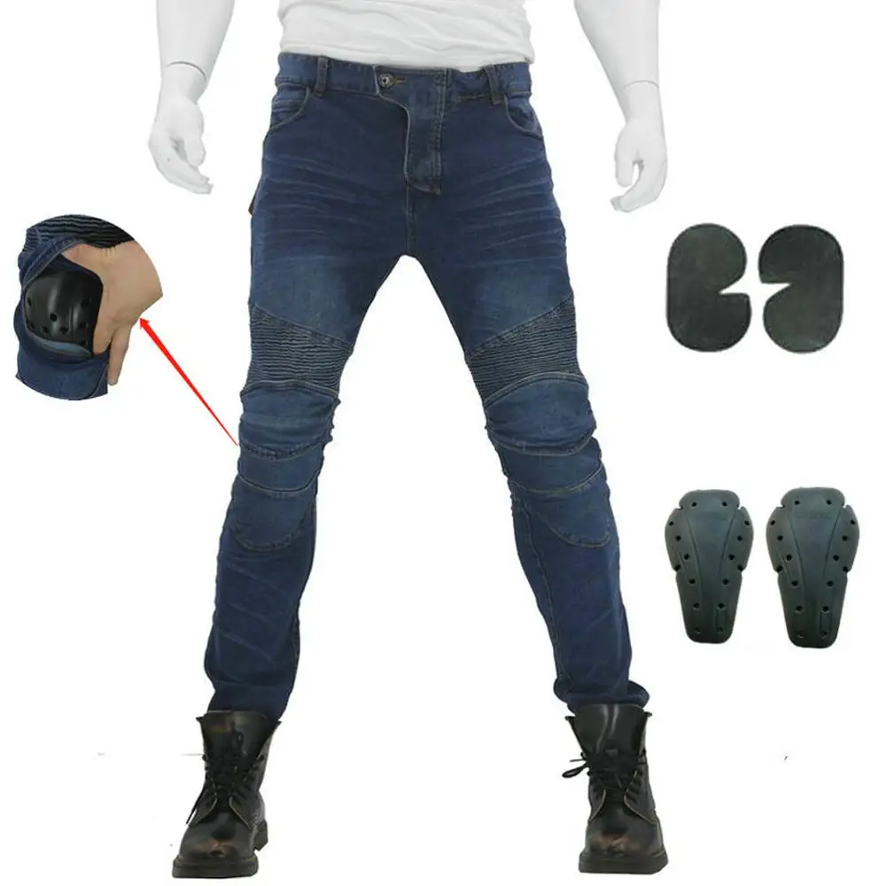 2019 New Motorcycle Riding Pants Denim Jeans With 4 X Knee ...
