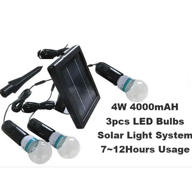 4W home solar light system, indoor solar light set, solar power 3pcs