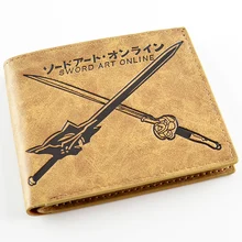 Аниме Sword Art Online SAO короткий кошелек из искусственной кожи Comic cosplay Carteira Кошелек бумажник держатель для карт