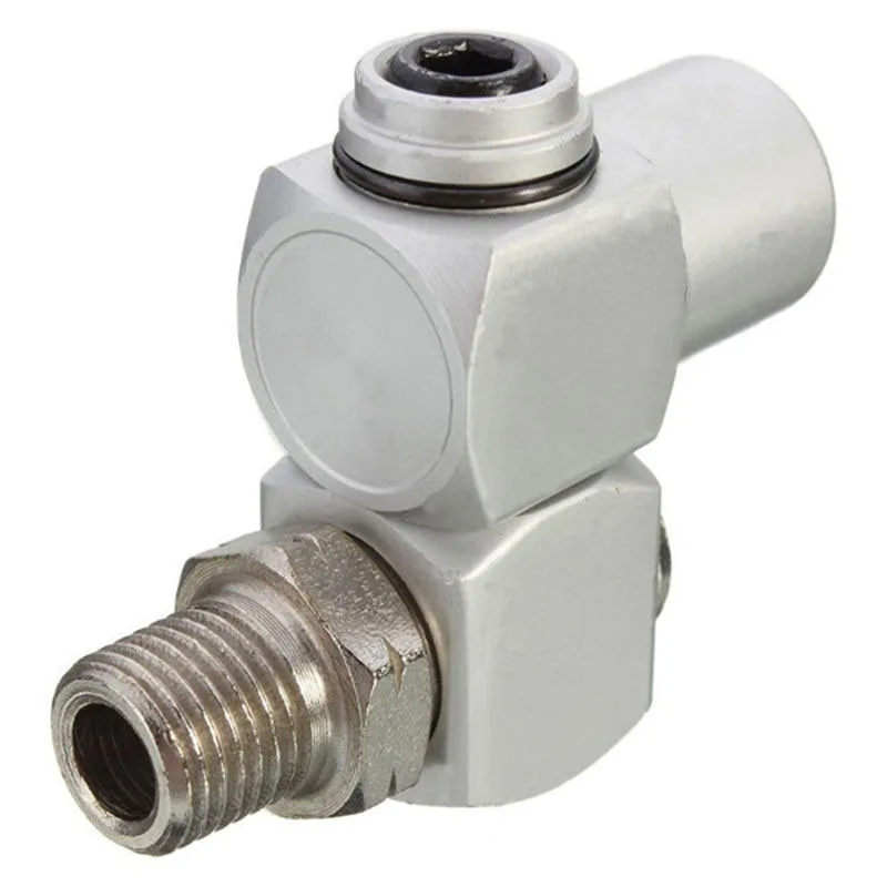 

1X 360 Swivel Air Line Connector 1/4 NPT Pneumatic Fit Screw Joint Adjustable